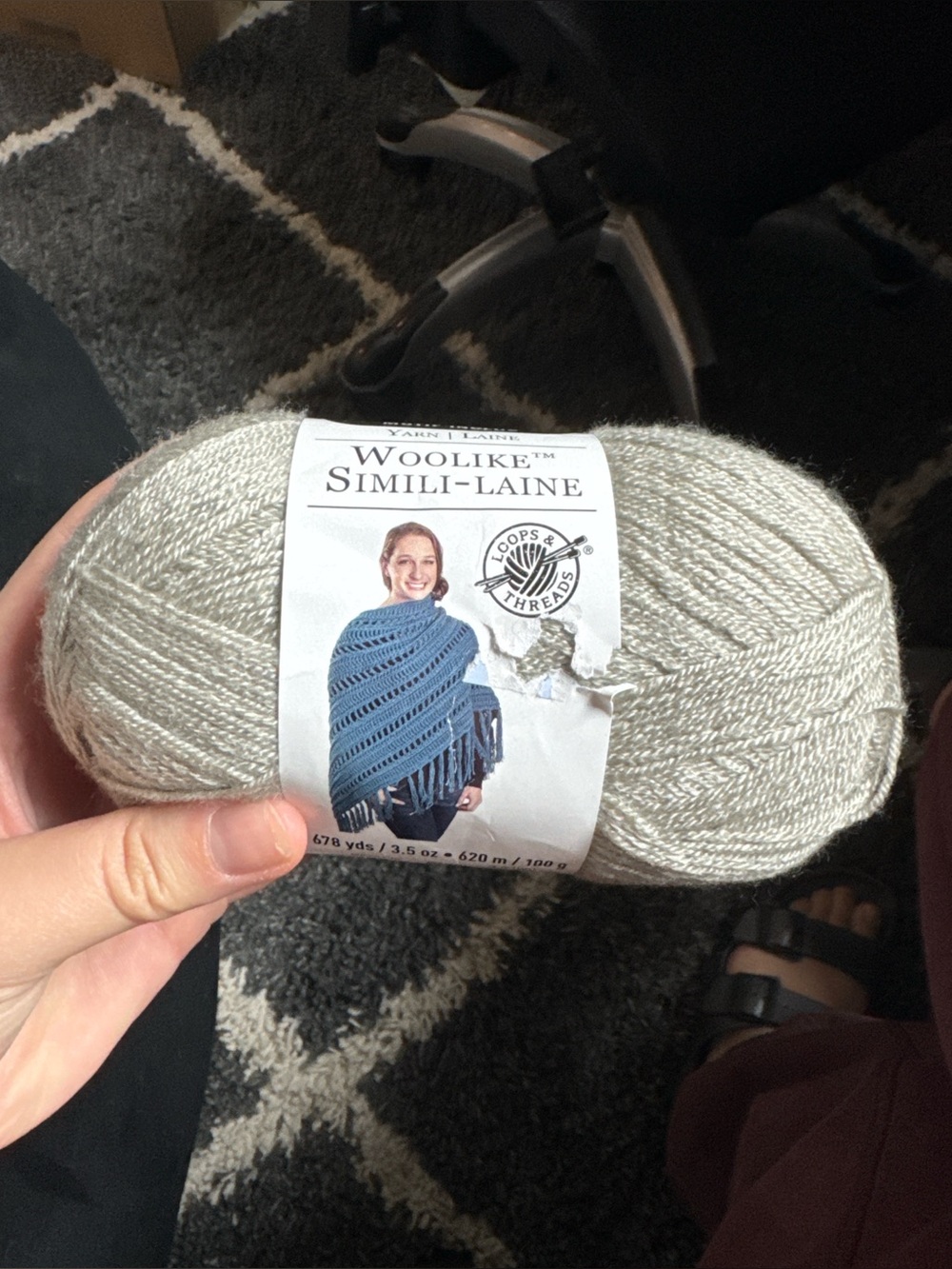 Woolike Yarn - Light Gray